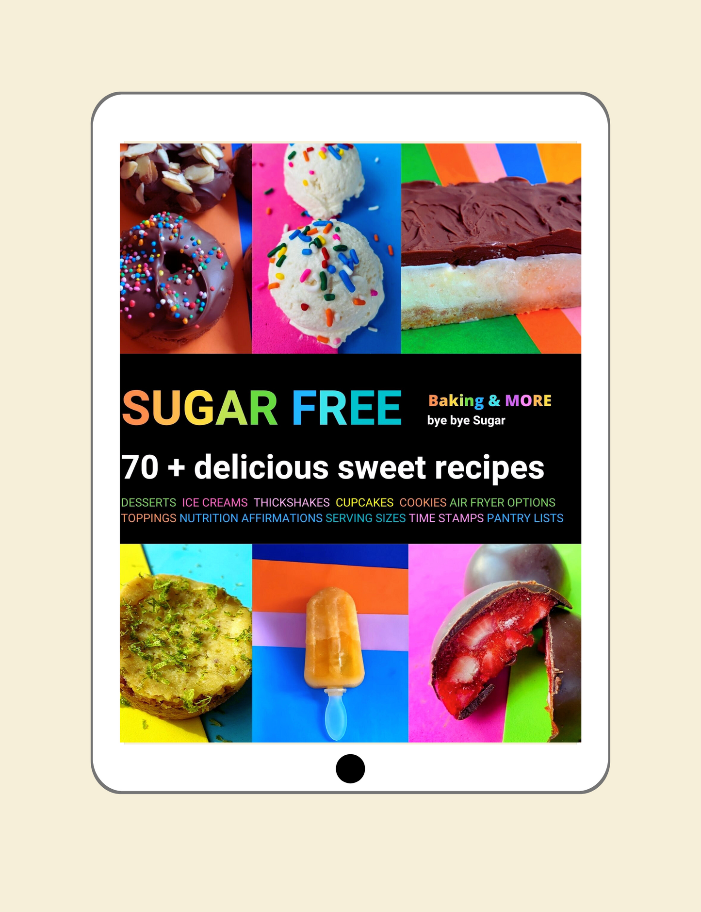 Sugar Free Baking. Bye Bye Sugar Recipe eBook